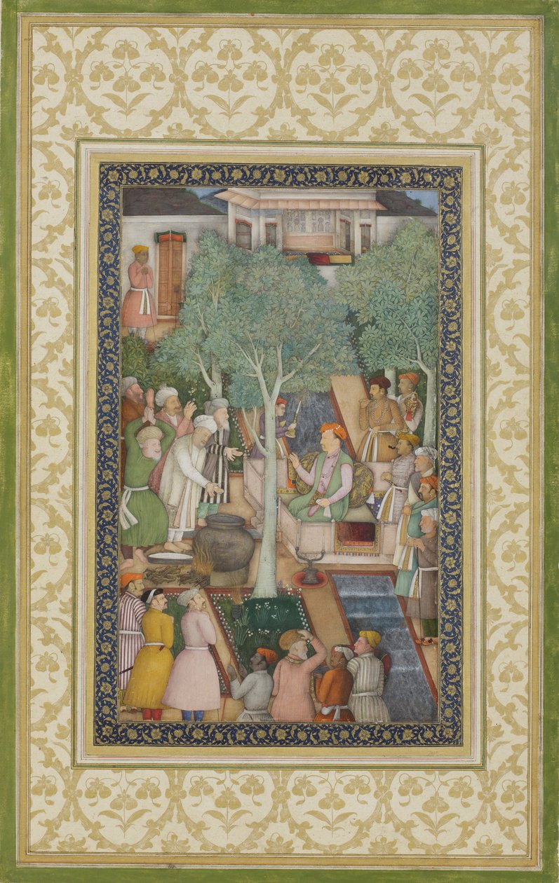 Emperor Jahangir with Holy Men in a Garden, c.1615 by Abul Hassan Ghaffari
