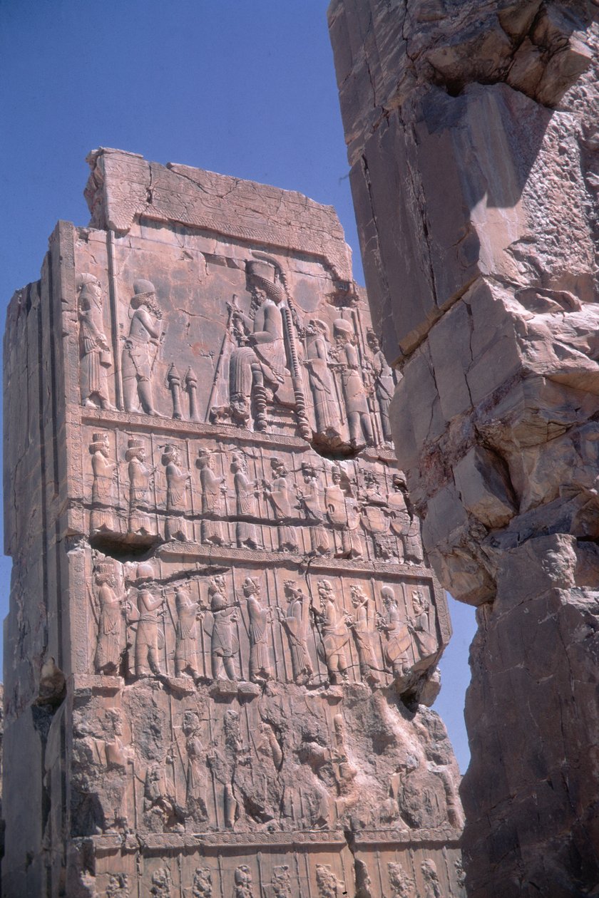 Pillar Relief from the Palace of Darius, Persepolis, Iran by Achaemenid