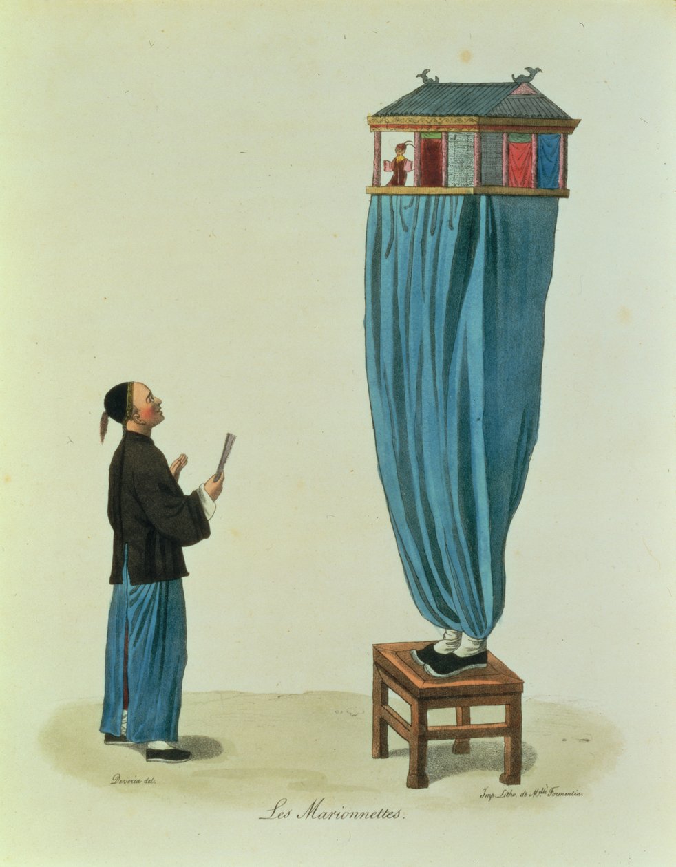 The Puppets, engraved by Mlle. Formentin, pub. 1824-27 by Achille Devéria