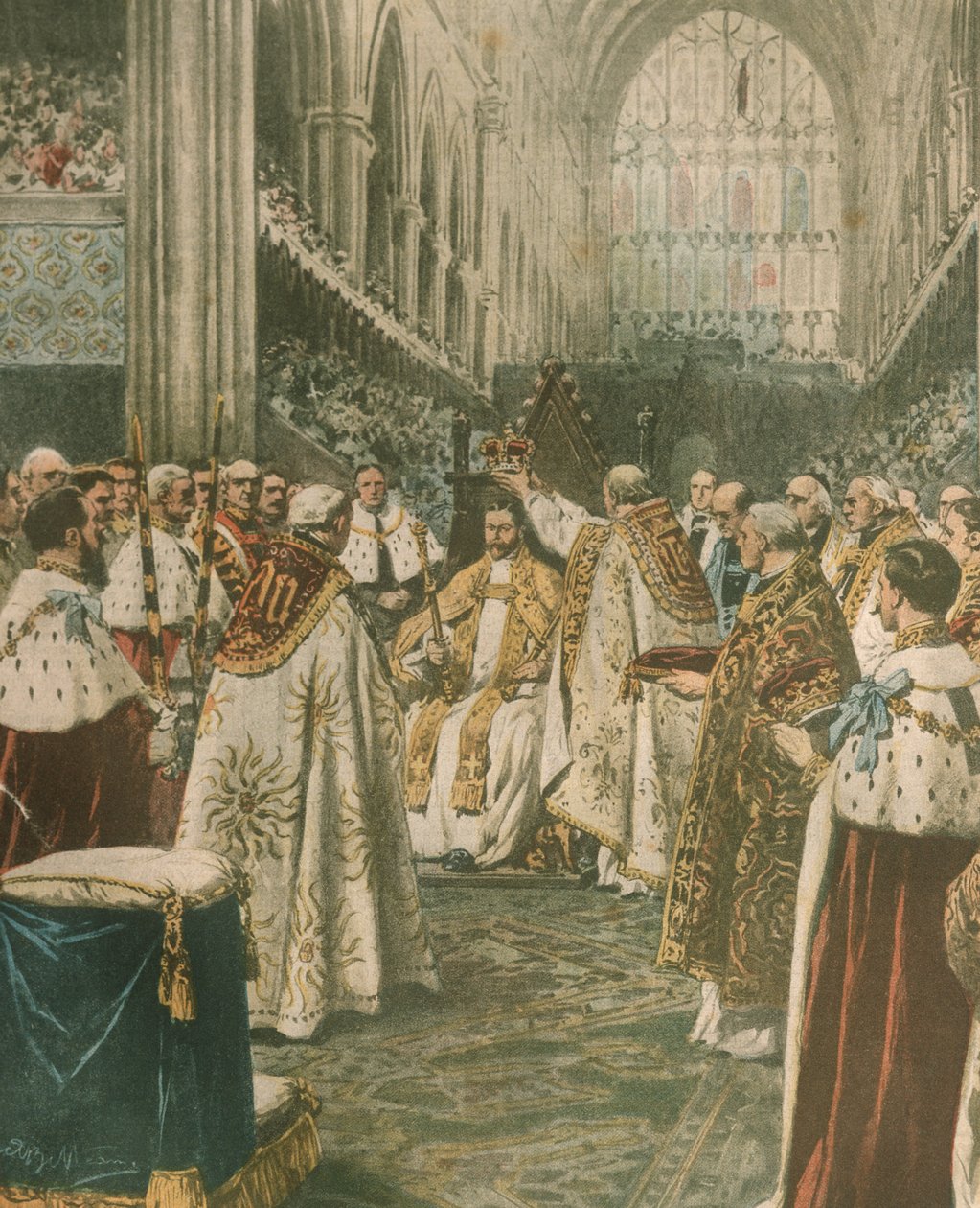Cover Illustration of Coronation of King George V; London, England by Achille Beltrame