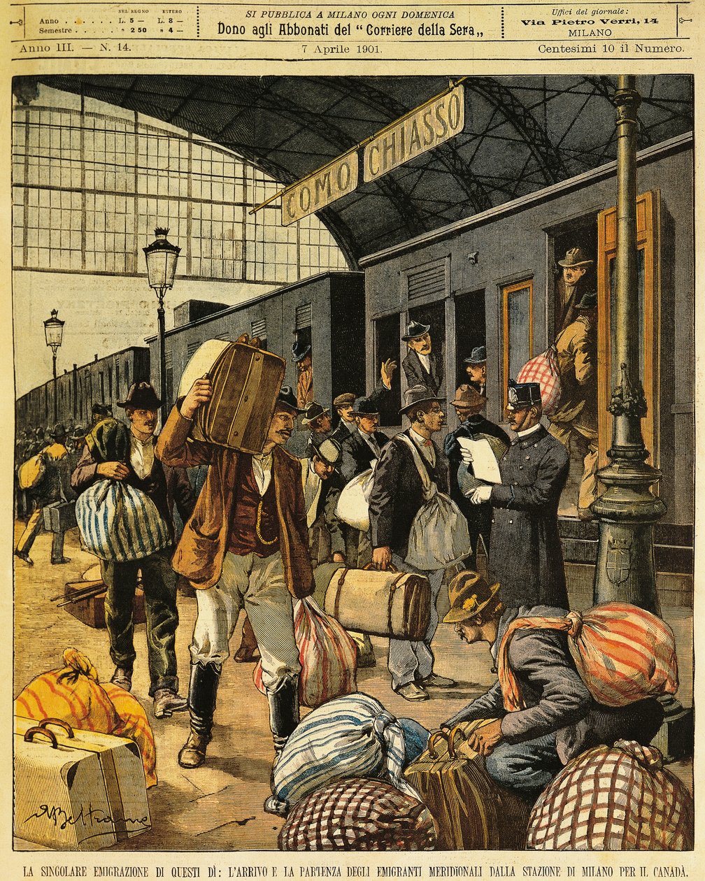 The Great Emigration: Arrivals and Departures of Southern Italian Emigrants to Canada by Achille Beltrame by Achille Beltrame