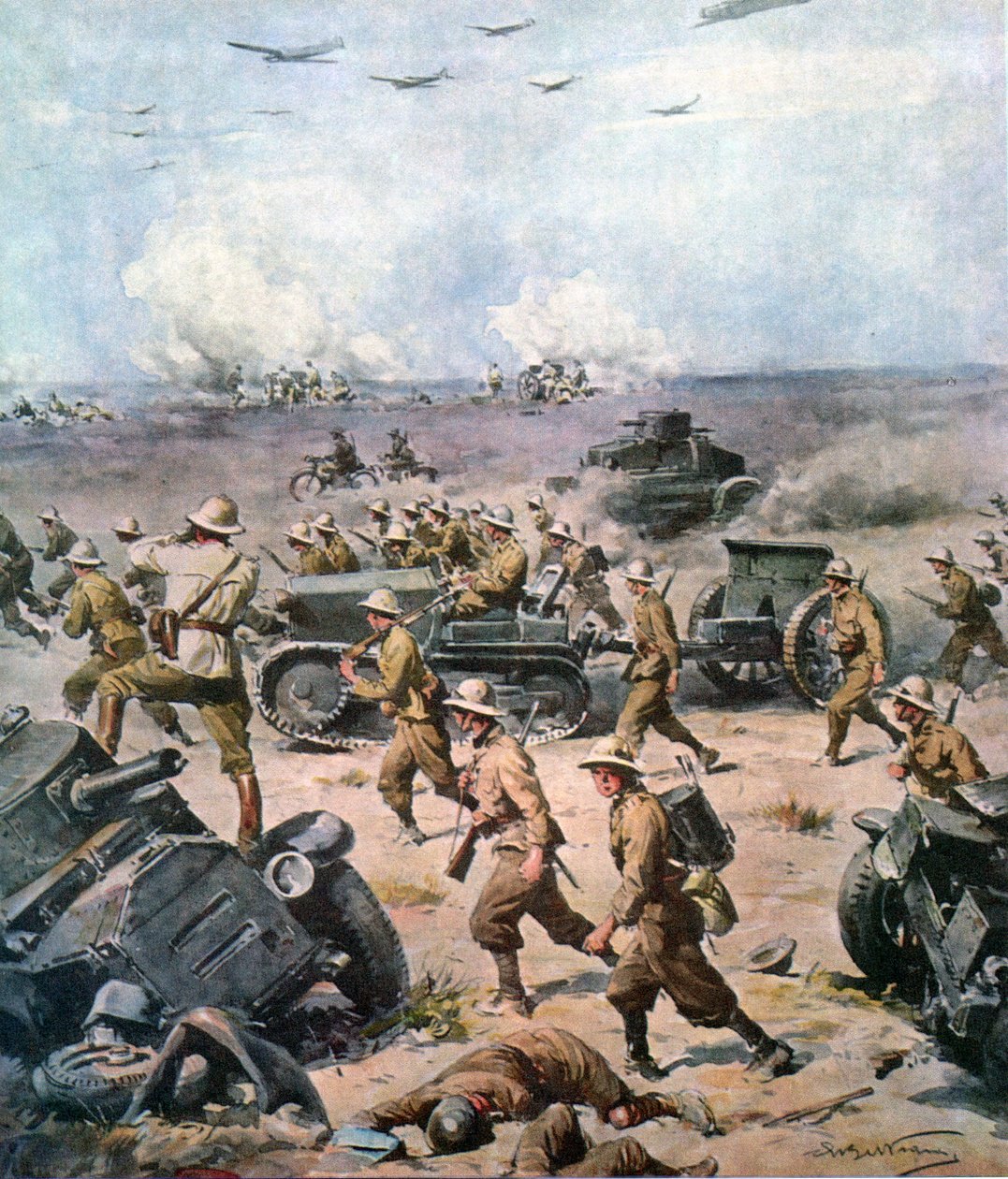 WWII-1940 North African Campaign-The Italian Invasion of Egypt by Achille Beltrame