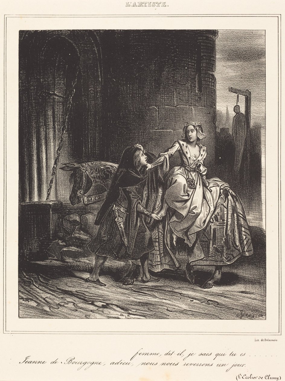 Joan of Burgundy by Achille Devéria
