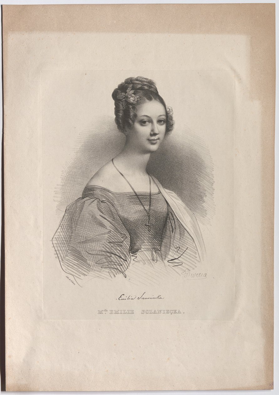 Miss Emilie Sczaniecka by Achille Devéria