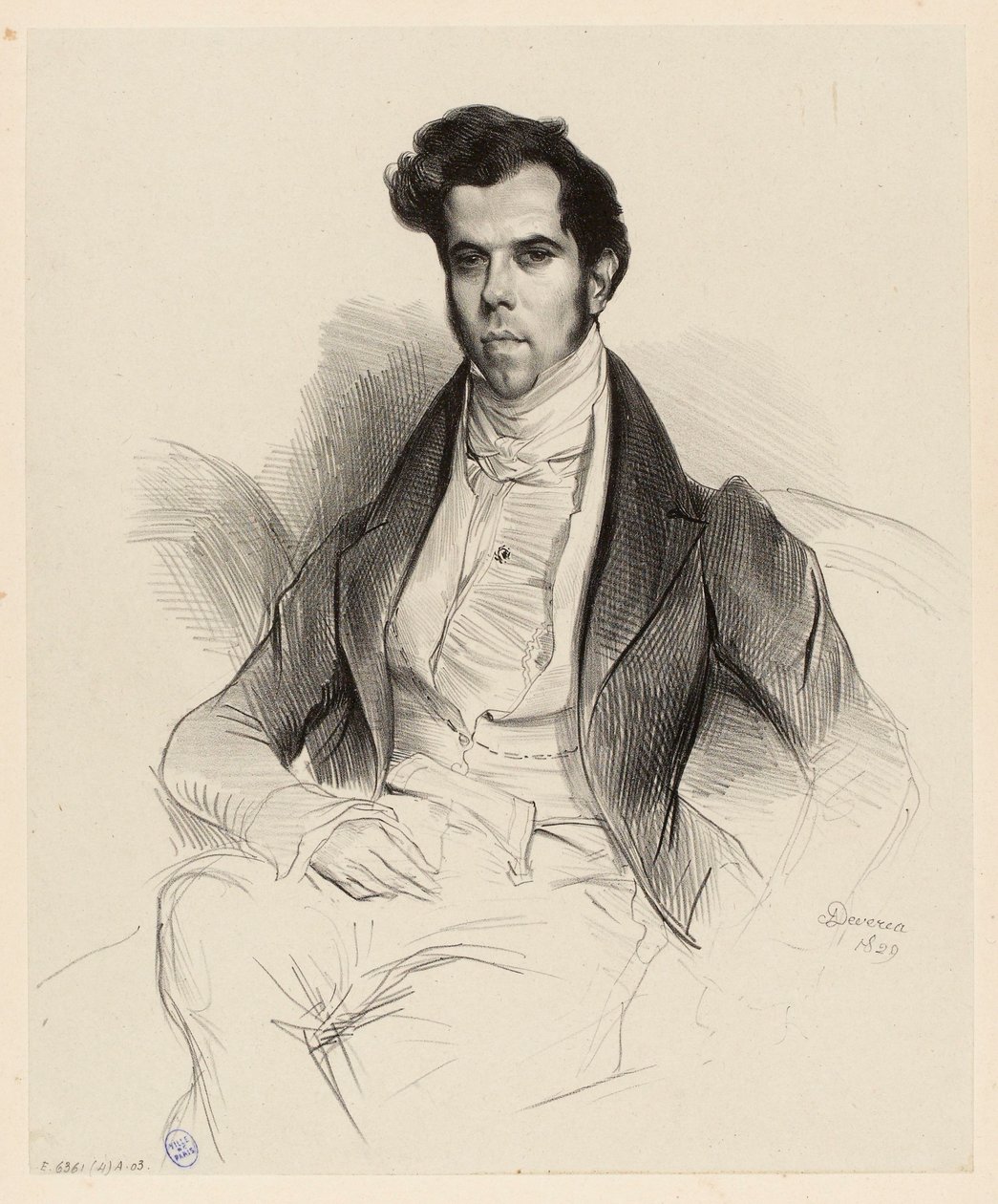 Portrait of Horace Say (1794-1860), Economist and Deputy by Achille Devéria