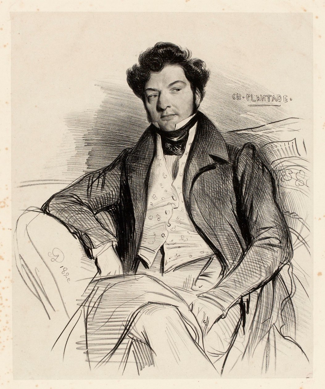 Portrait of Charles Plantade by Achille Devéria