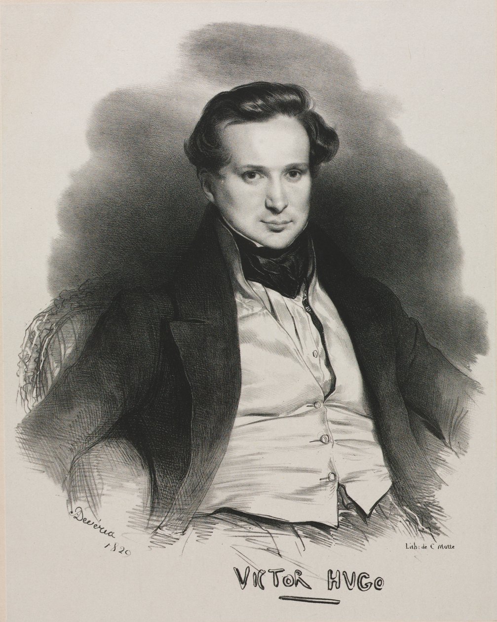 Victor Hugo, 1829 by Achille Devéria