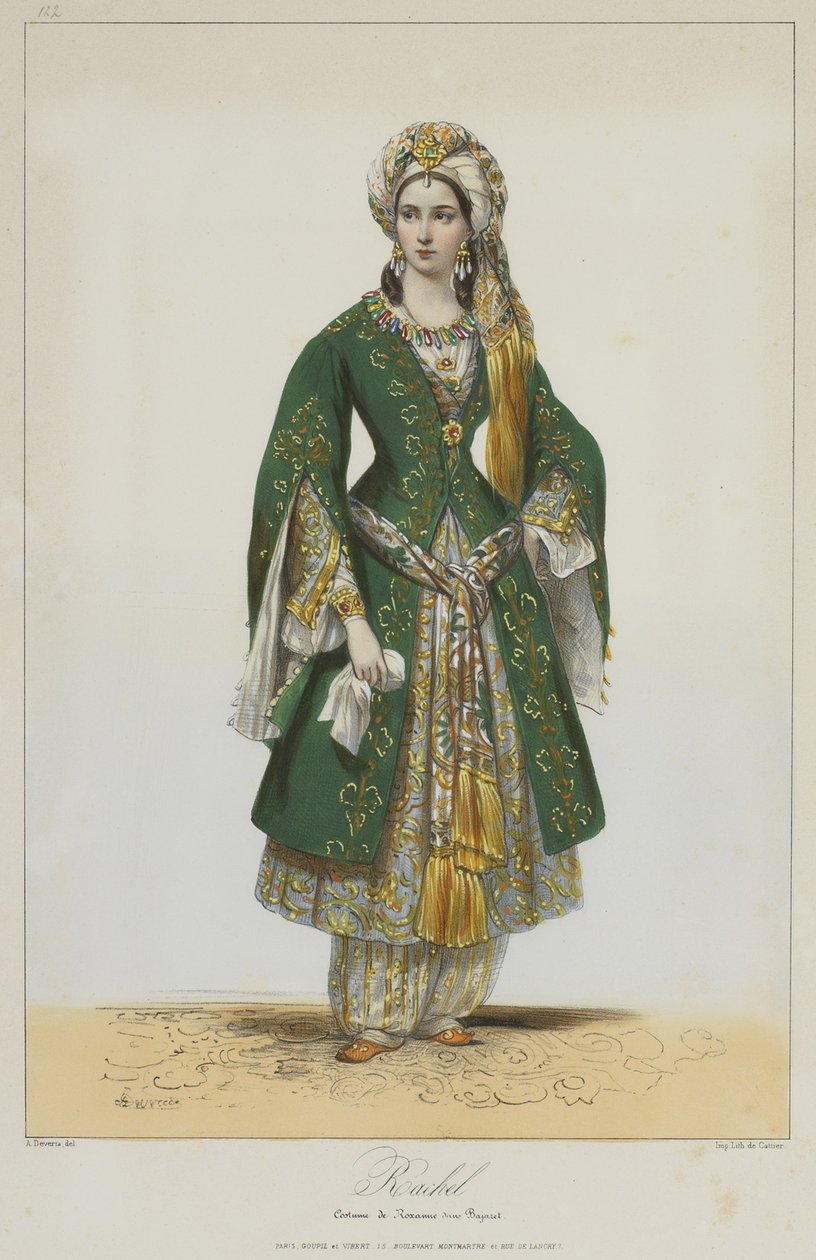 Élisa Rachel as Roxane in Bajazet by Racine by Achille Devéria