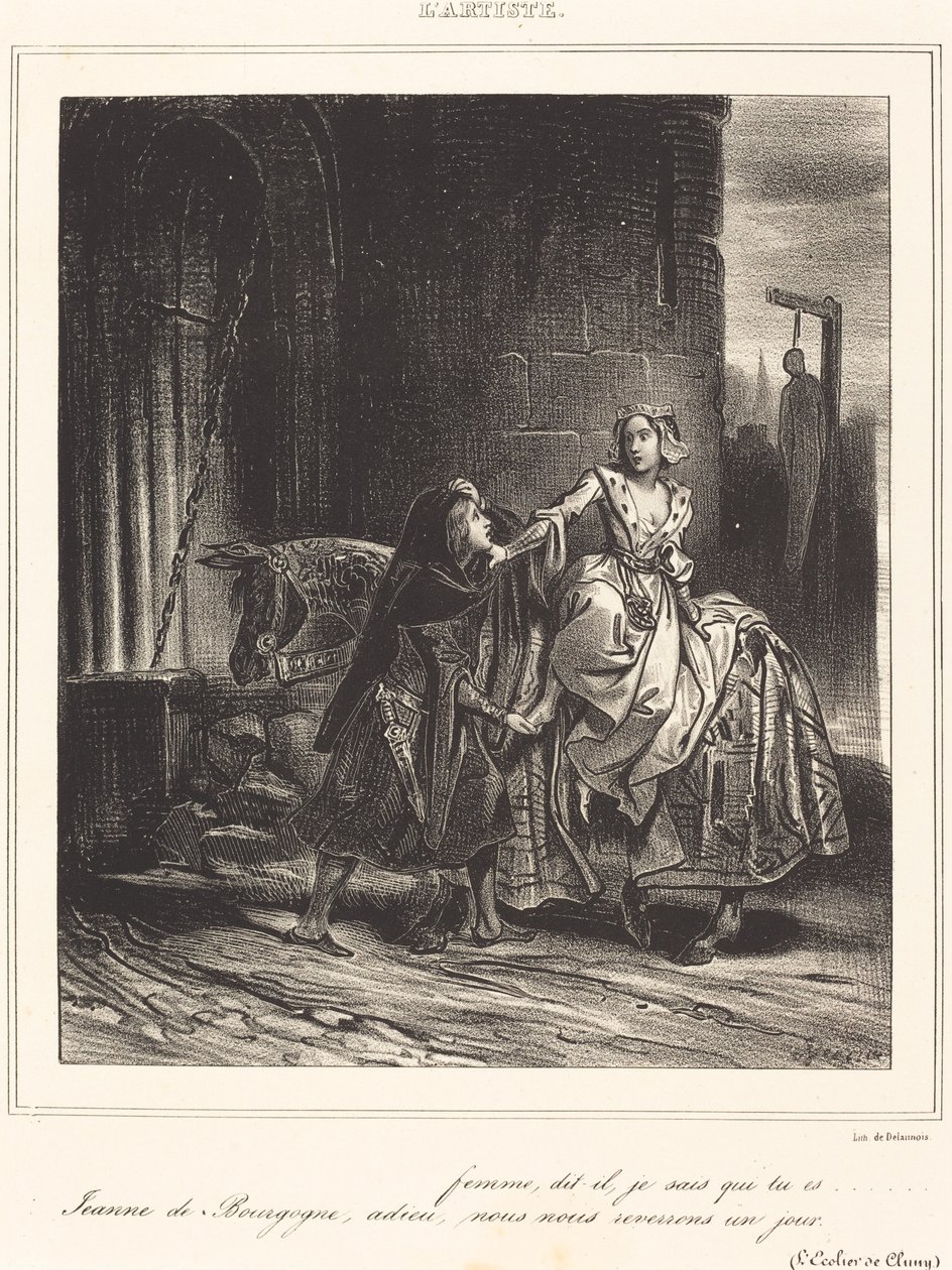 Jeanne de Bourgogne by Achille Devéria