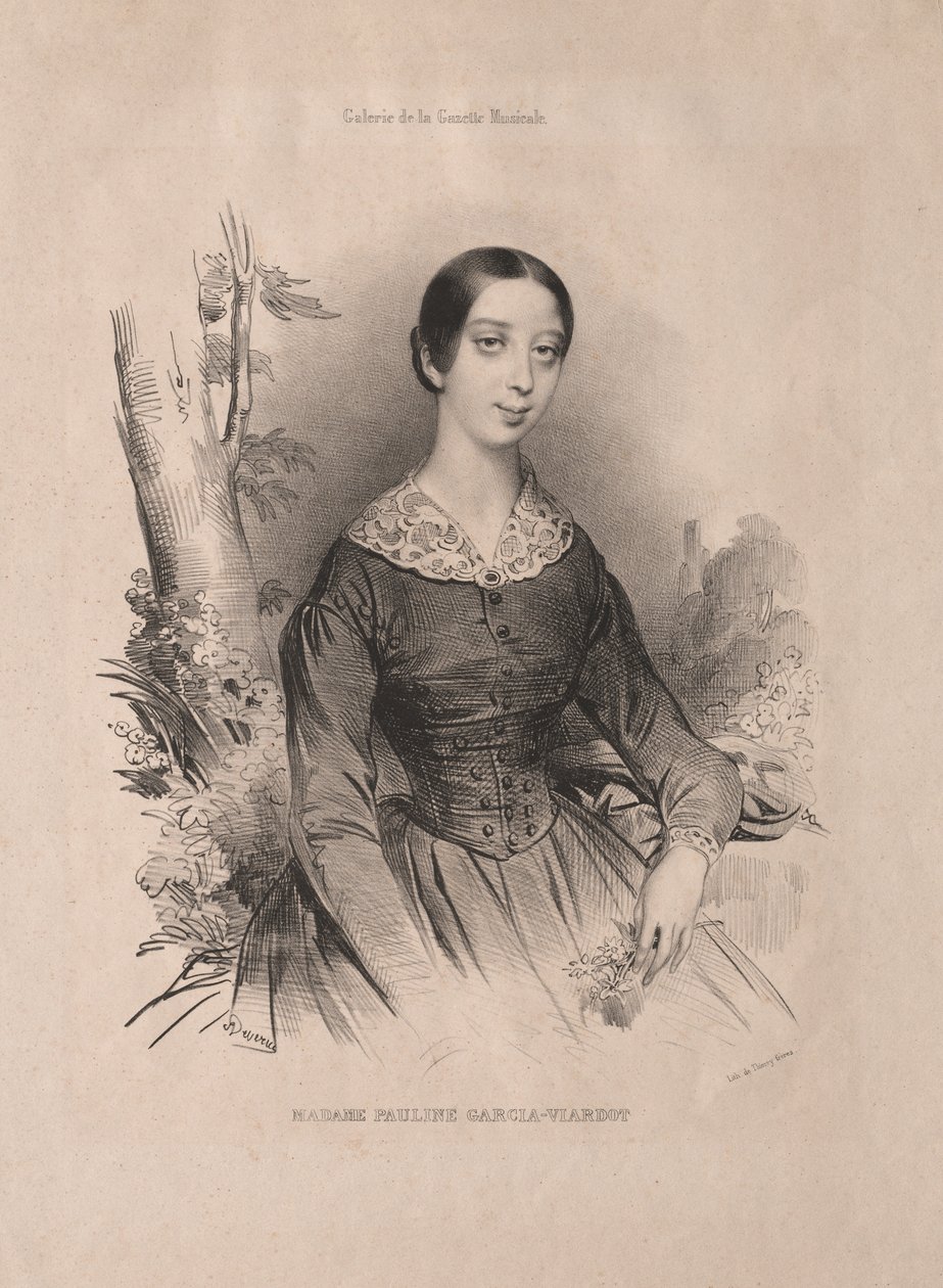 Madam Pauline Garcia-Viardot by Achille Devéria