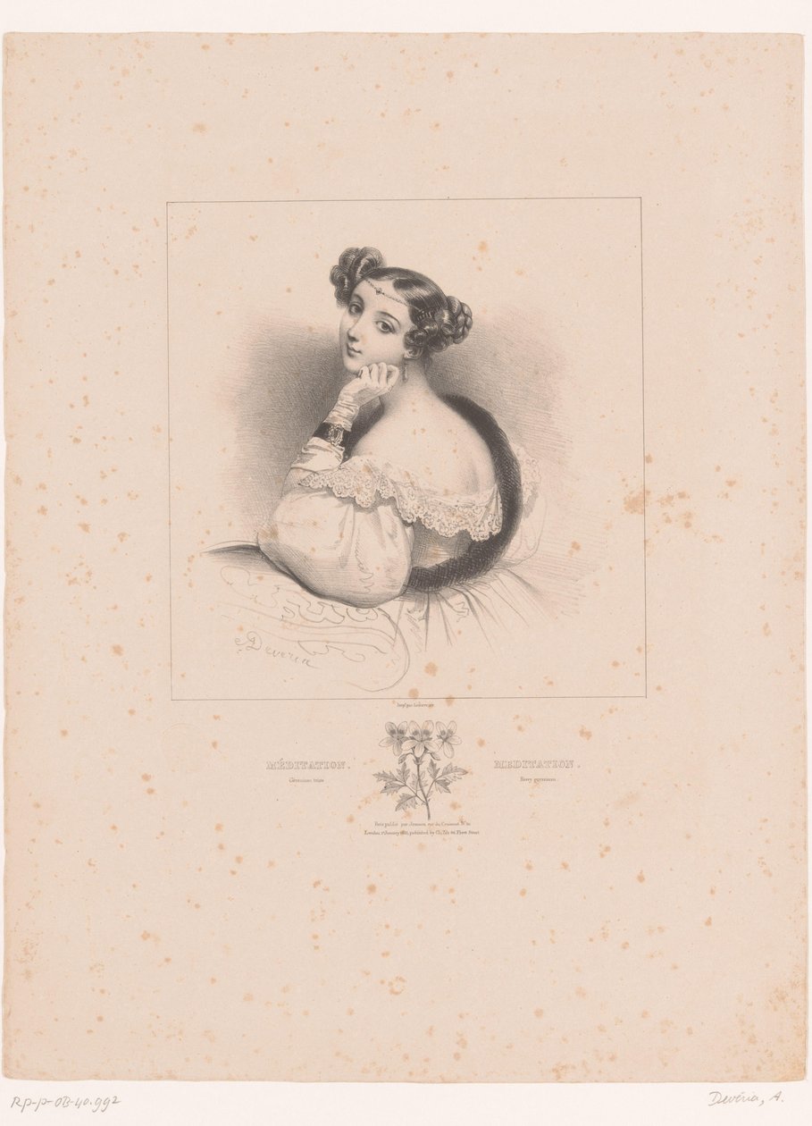 Pelargonium and Meditation by Achille Devéria