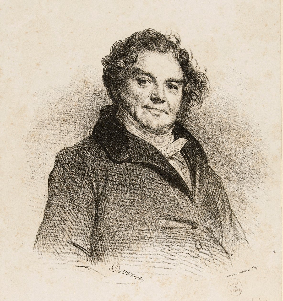 Portrait of Eugène Vidocq (1775-1857), Adventurer and Chief of the Sûreté Police by Achille Devéria