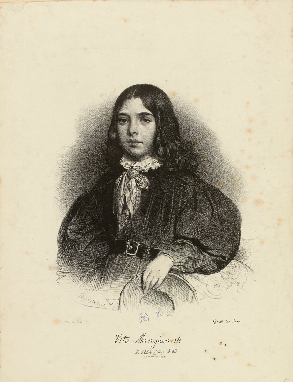 Portrait of Vito Mangiamele by Achille Devéria