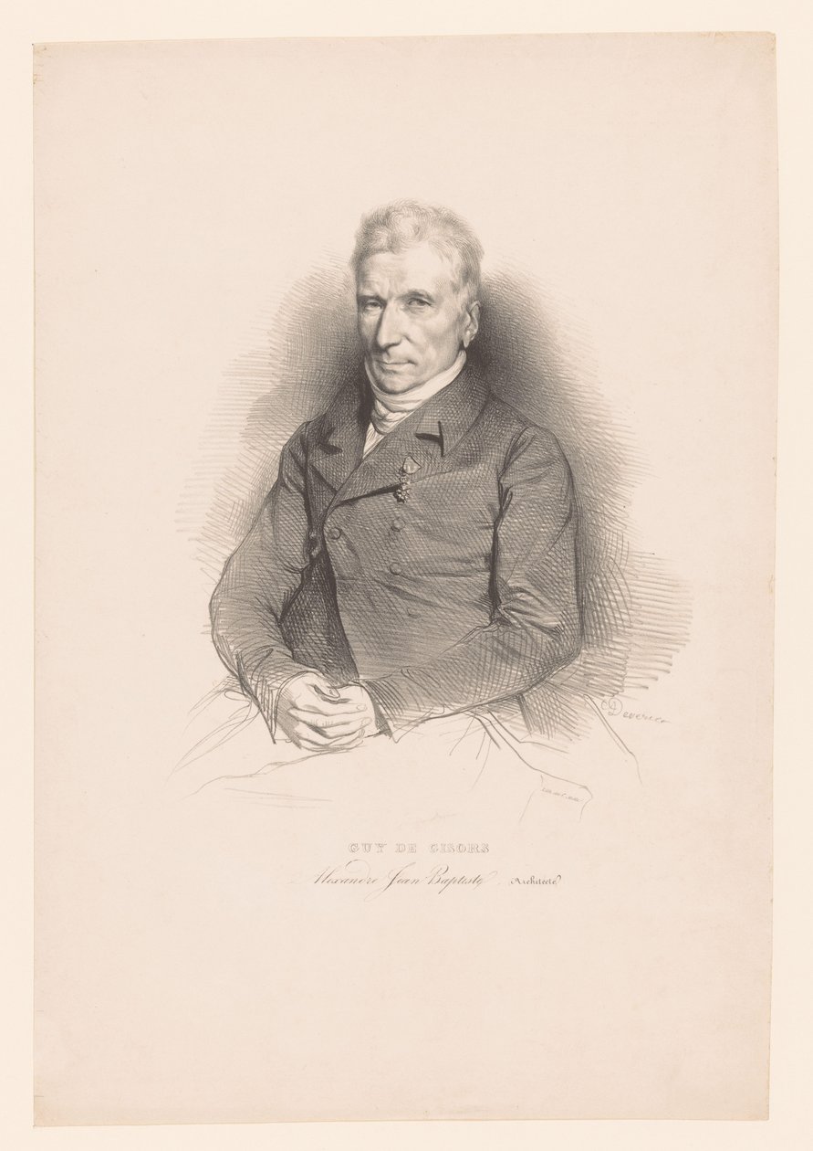 Portrait of Alexandre-Jean-Baptiste-Guy de Gisors by Achille Devéria