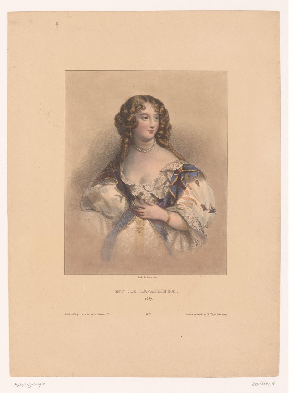 Portrait of Louise de La Vallière by Achille Devéria