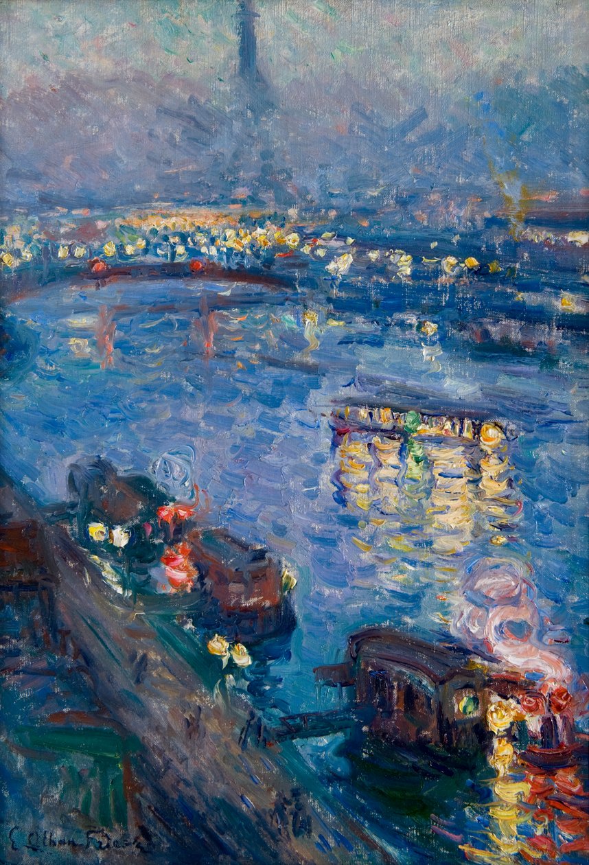 The Seine at Paris - Pont de Grenelle by Achille Emile Othon Friesz
