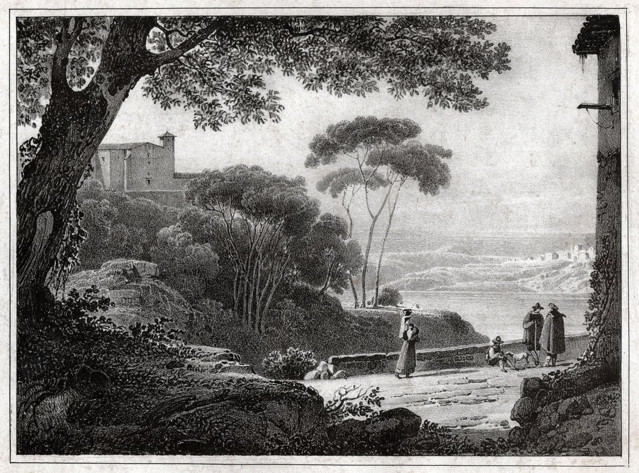 Lake Albano by Achille Etna Michallon