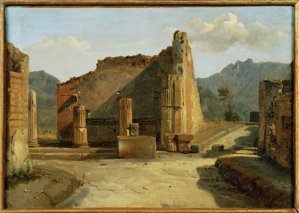 The Forum at Pompeii by Achille Etna Michallon