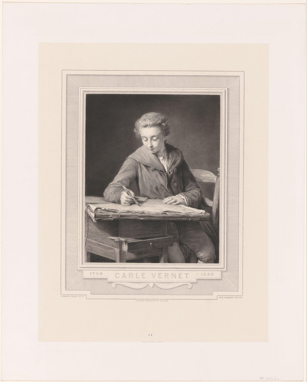 Portrait of Carle Vernet by Achille Jacquet