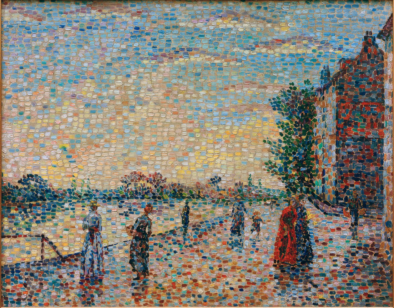 The Walk by the River by Achille Lauge