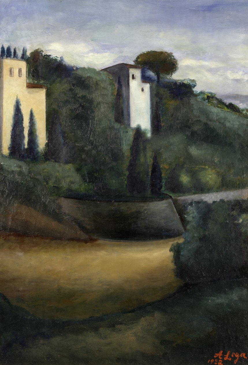 Villas in Fiesole by Achille Lega