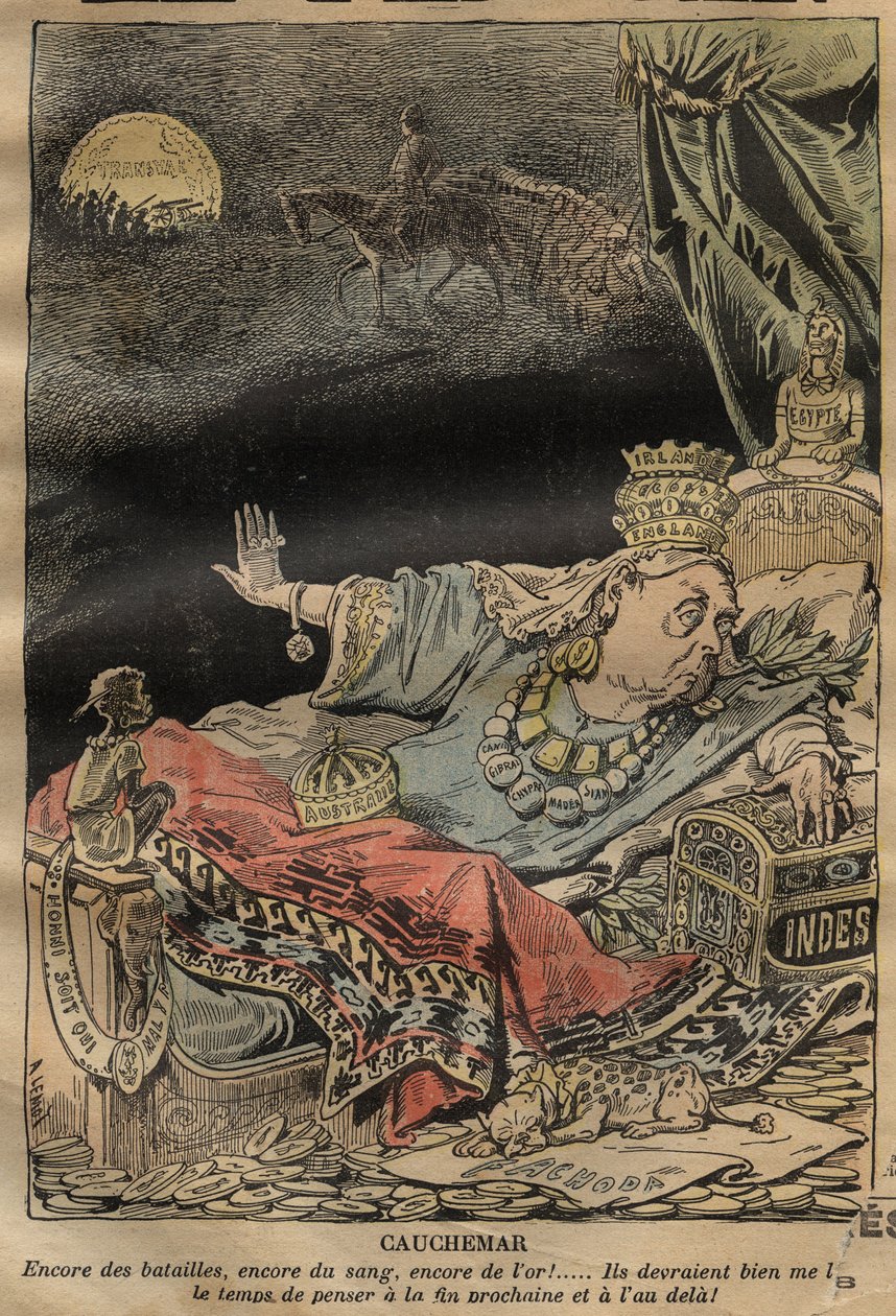 Cartoon on Queen Victoria by Achille Lemot (1899) - Nightmare by Achille Lemot