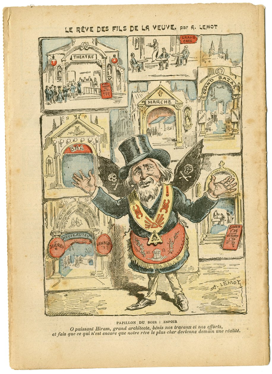 Illustration by Achille Lemot in Le Pelerin, 23/09/06 - The dream of the widow