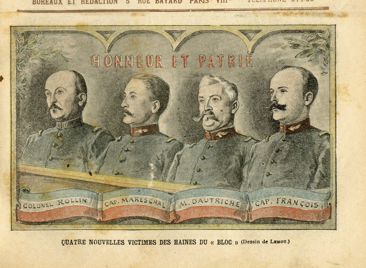 Illustration of Achille Lemot in Le Pelerin - Four New Victims of the Bloc Hatreds by Achille Lemot