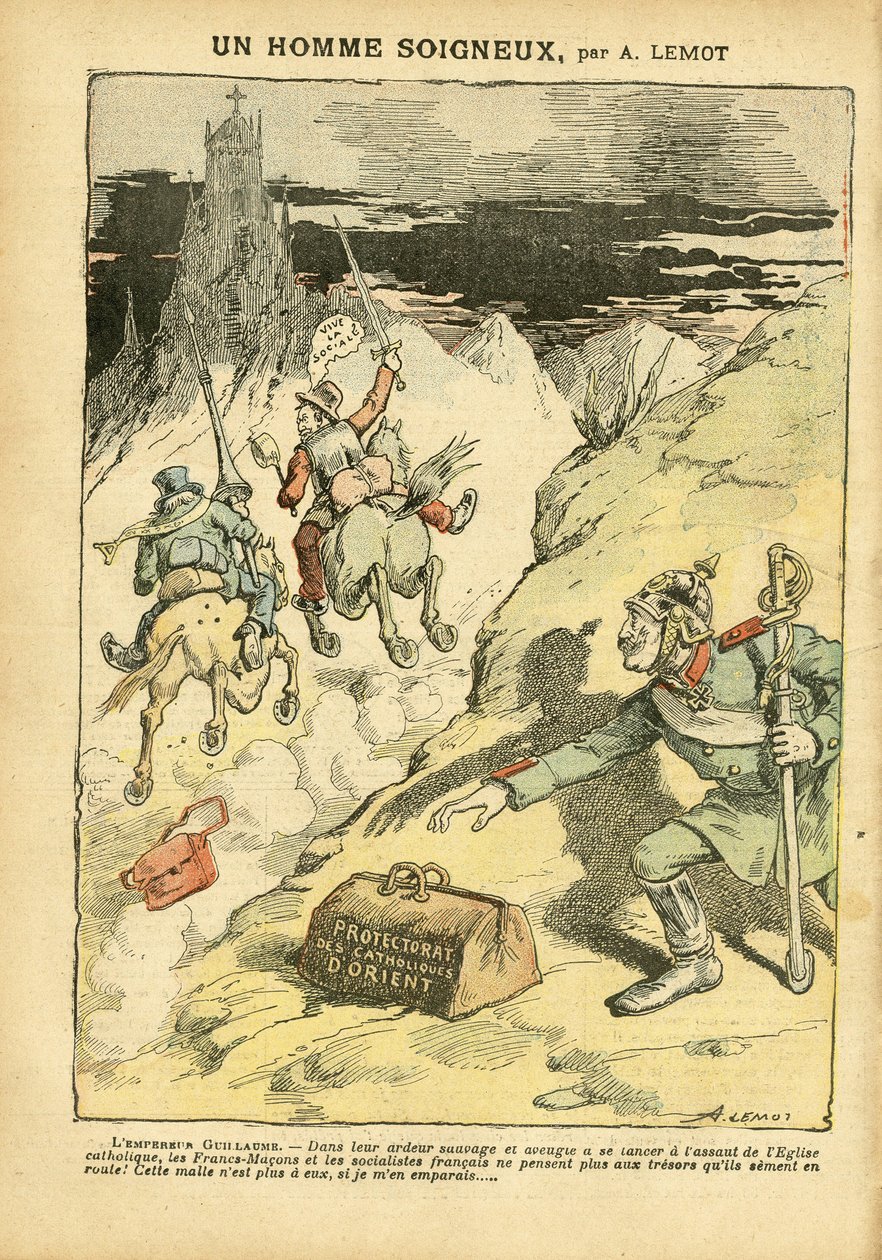 A Careful Man - Anticlericalism, Social, Colonization, Franco-Maconism, Orient, Religion, Left Bloc, Socialism, Protectorate of Eastern Catholicism by Achille Lemot