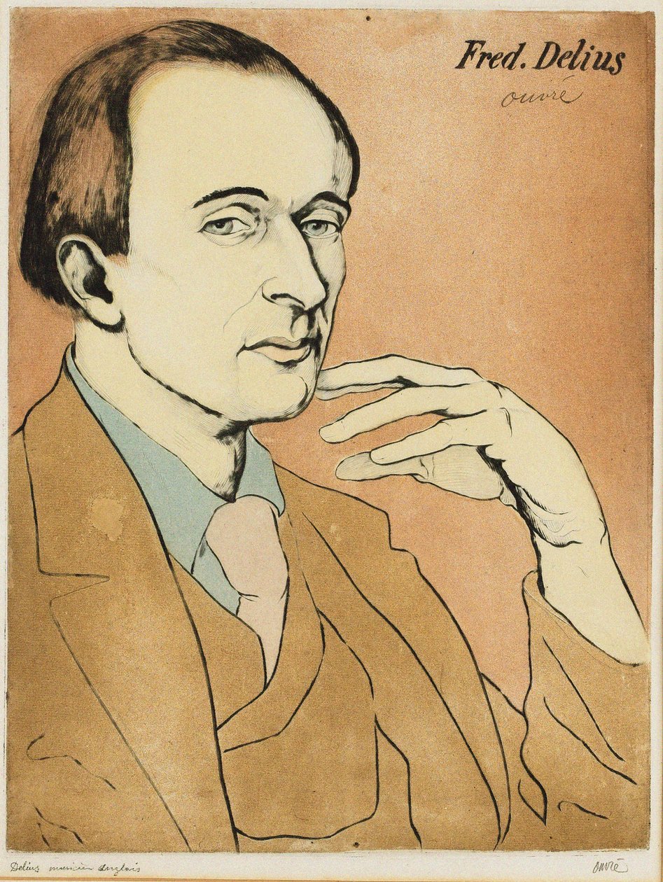 Portrait of the Composer Frederick Delius 1862-1934 by Achille Ouvré