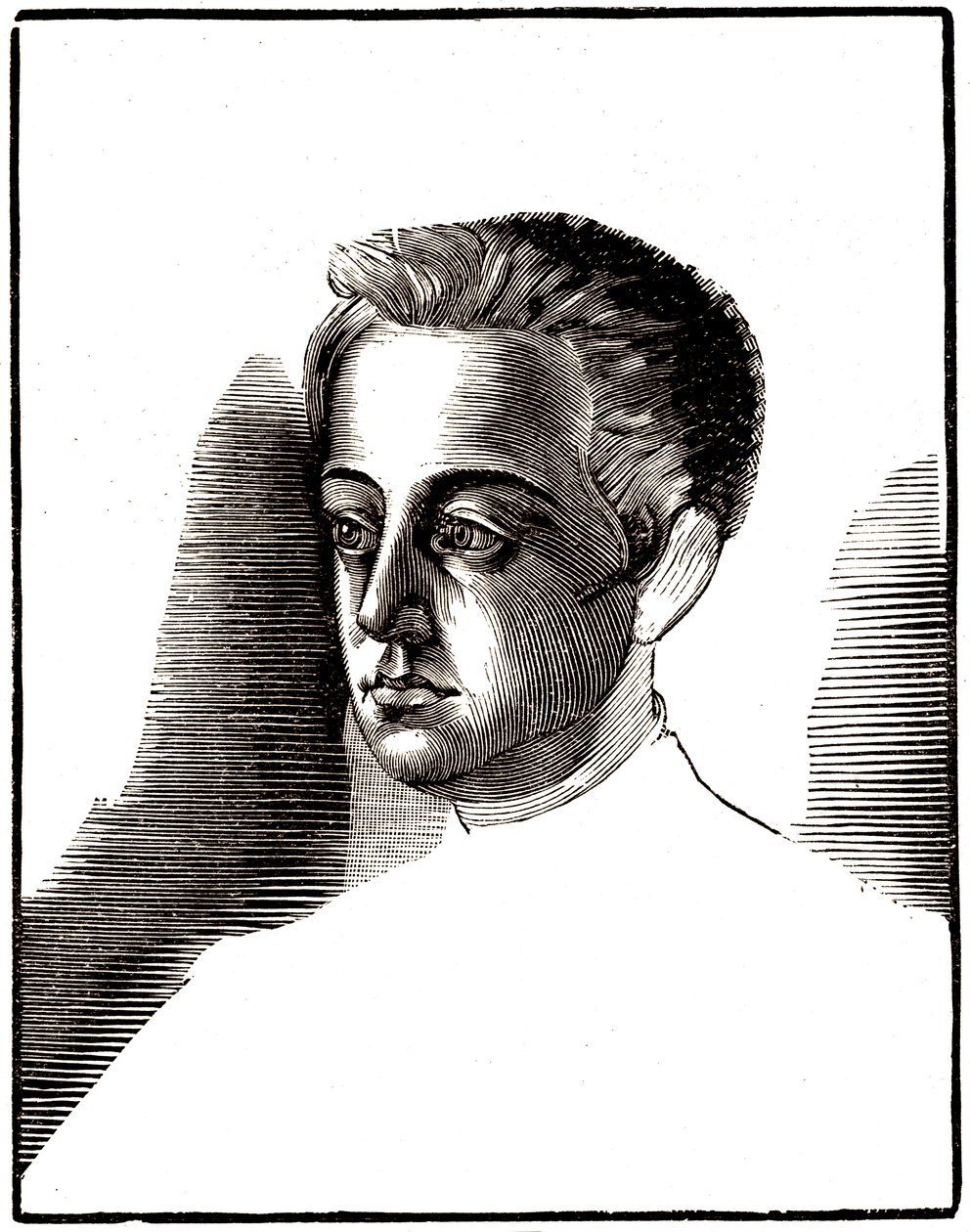 Portrait of Gustave Flaubert, adolescent, circa 1835 by Achille Ouvré