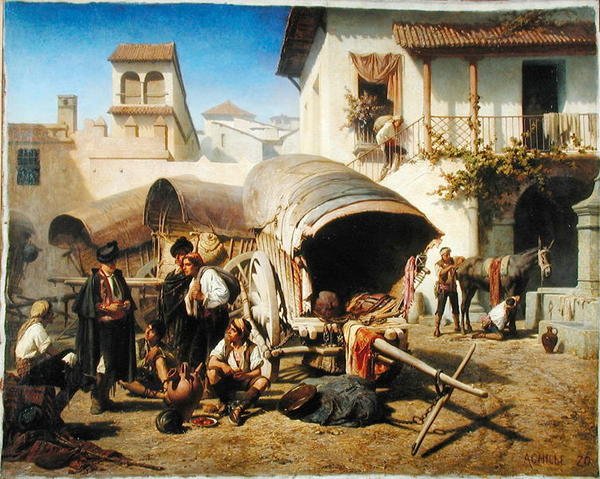 Posada San Rafael, Cordoba, c.1861 by Achille Zo