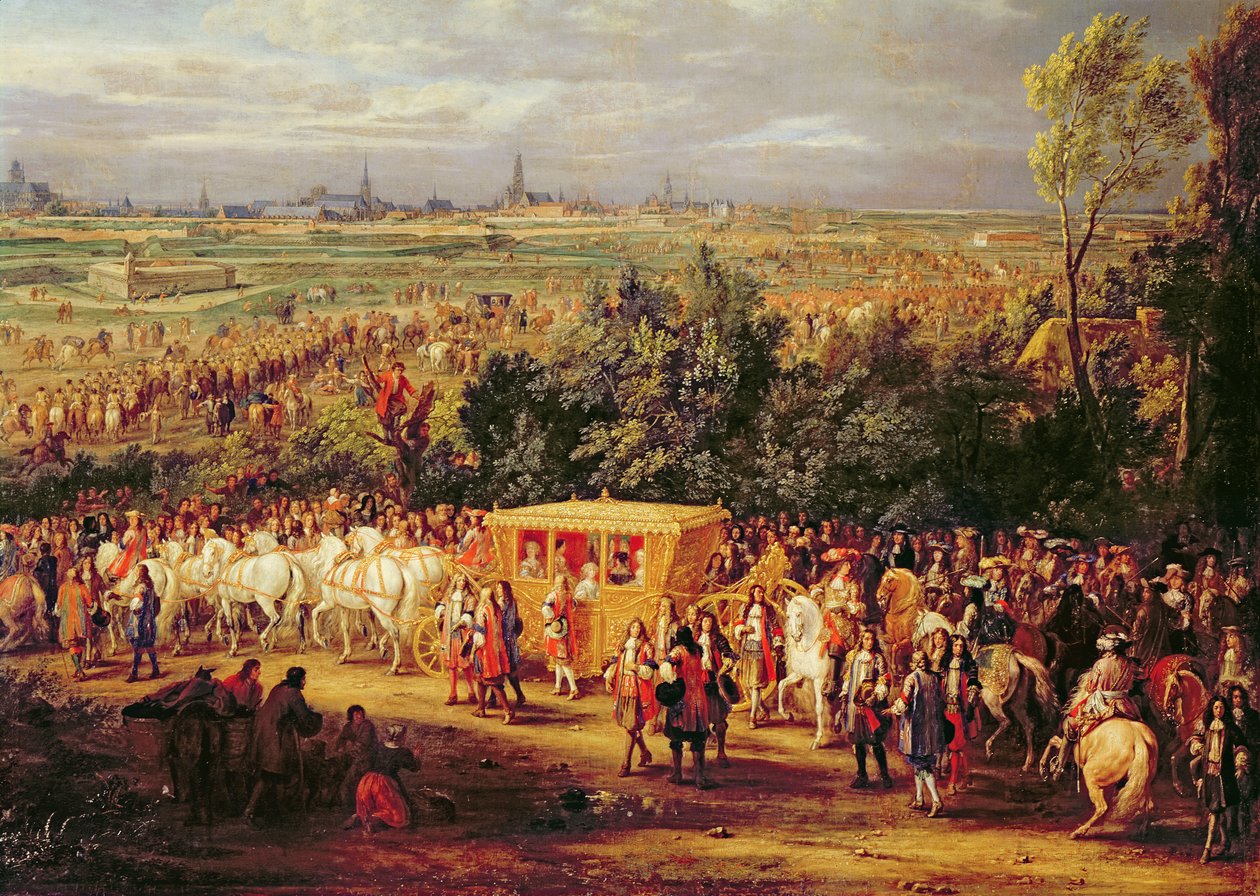 The Entry of Louis XIV and Marie-Therese of Austria into Arras, 30th July 1667 (detail) by Adam Frans van der Meulen