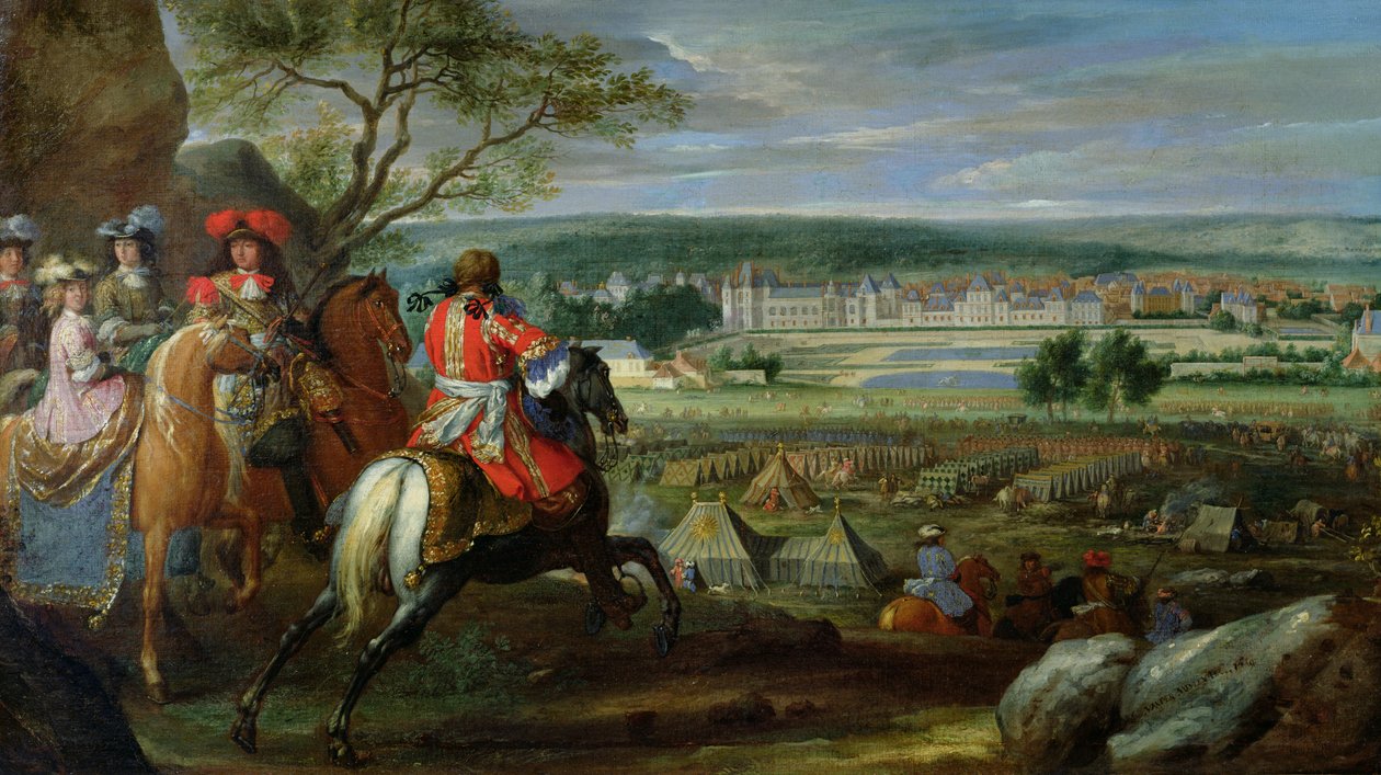 View of the Palace of Fontainebleau from the Flowerbed Side by Adam Frans van der Meulen