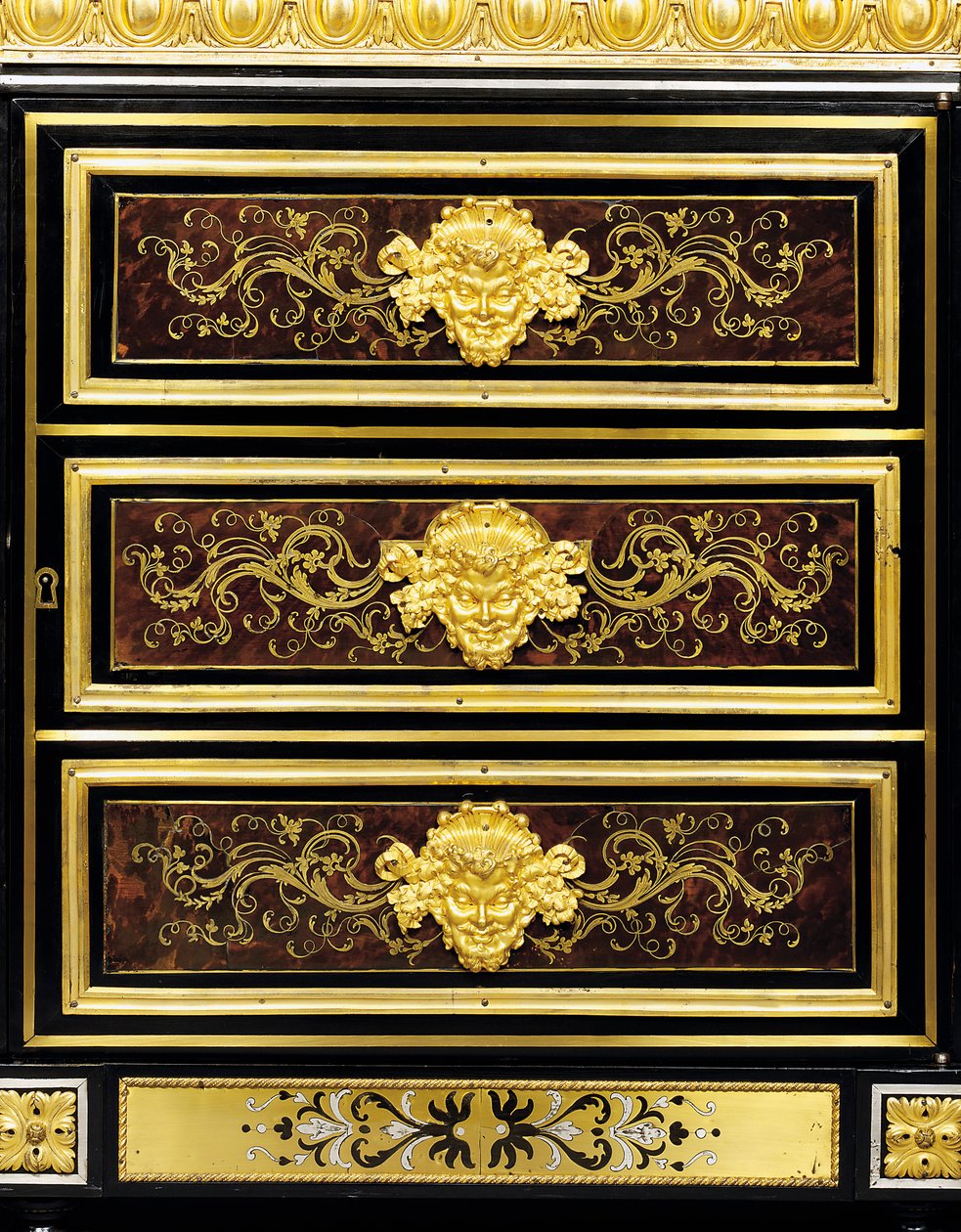 Detail of a Late Louis XVI Ormolu-Mounted Boulle Marquetry Side Cabinet (detail) by Adam (attr. to) Weisweiler