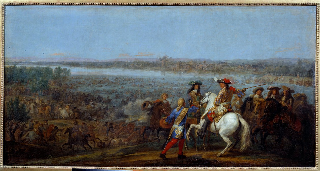 Holland War: the passage of the Rhine on 12/06/1672 by Adam Frans van der Meulen