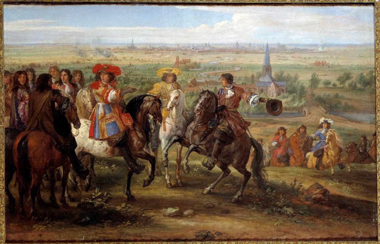 King Louis XIV at the Siege of Lille Facing the Priory of Fives, August 1667 by Adam Frans van der Meulen