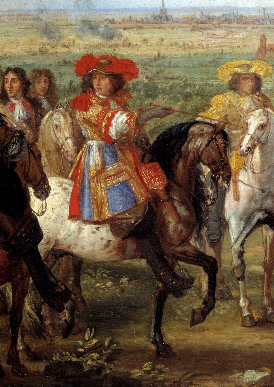 King Louis XIV Before the Prioress of Fives at the Siege of Lille in August 1667 (Detail) by Adam Frans van der Meulen