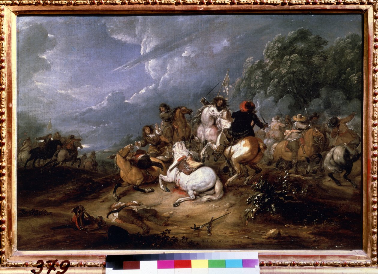 Cavalry Skirmish by Adam Frans van der Meulen