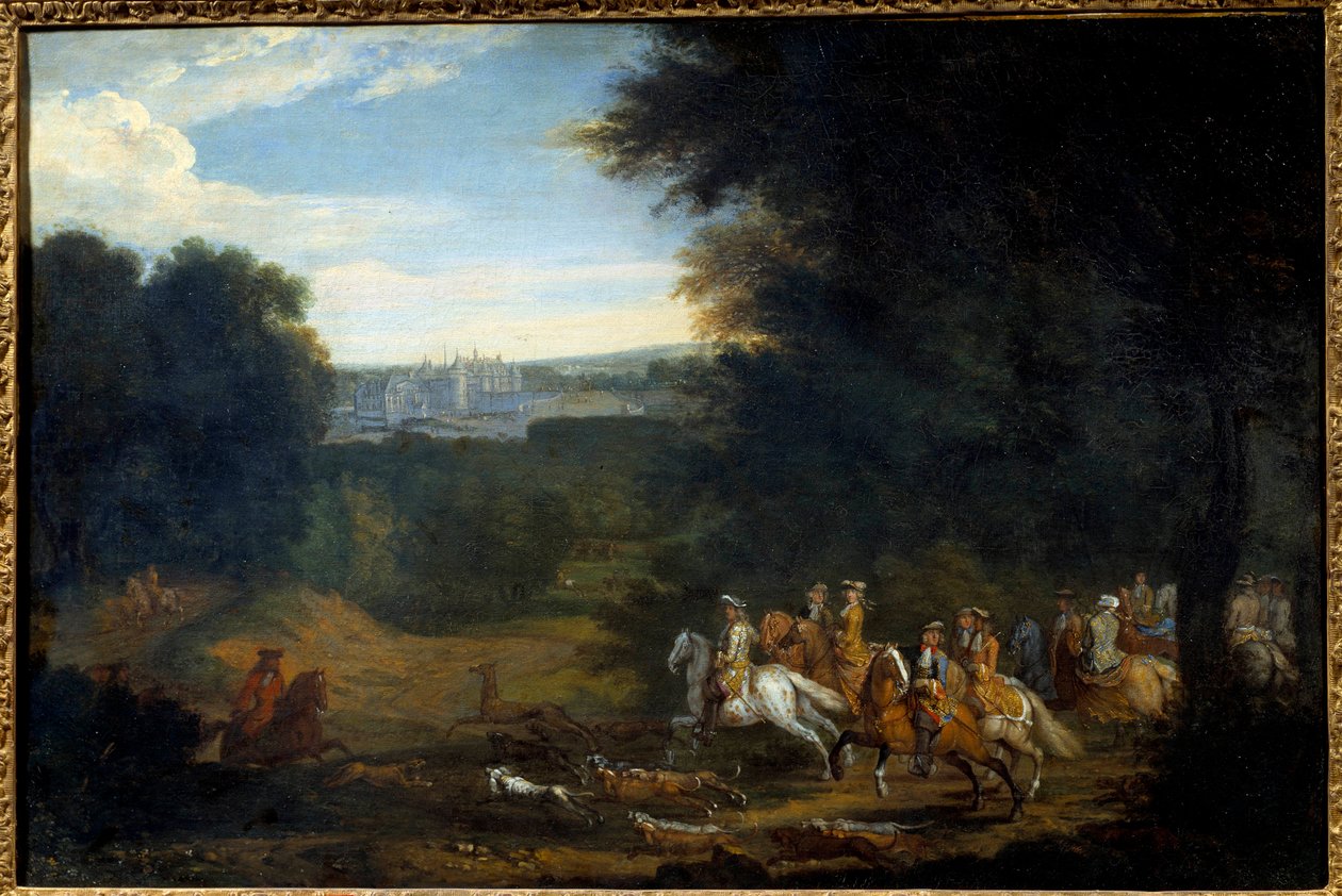 Louis XIV is Hunting by Adam Frans van der Meulen