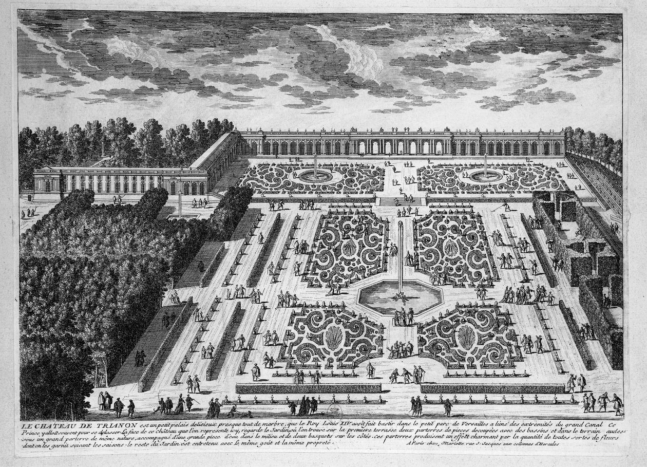 Le Chateau de Trianon, Gardens of Petit Trianon at royal Palace of Versailles by Adam Perelle