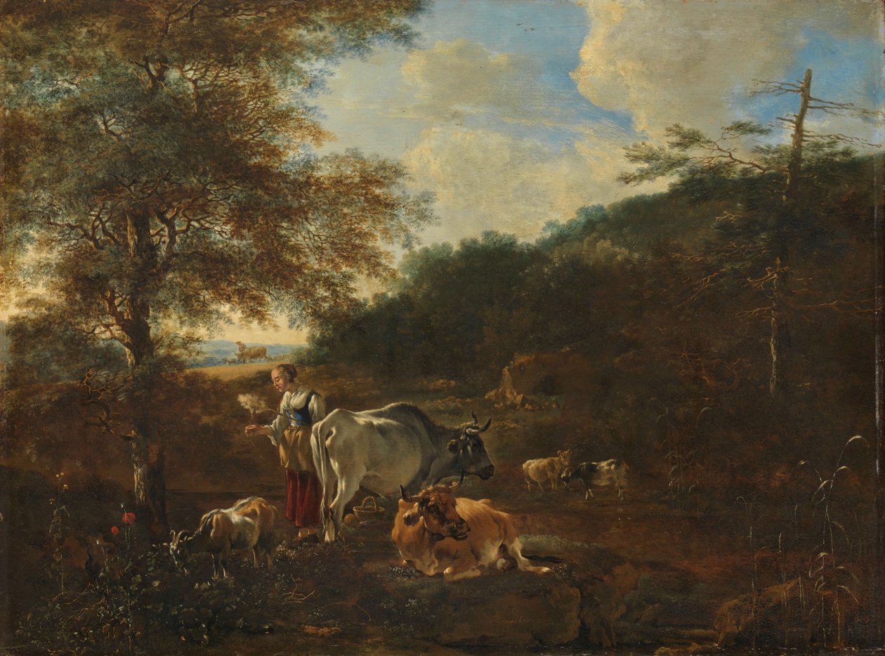 Landscape with Cattle by Adam Pynacker
