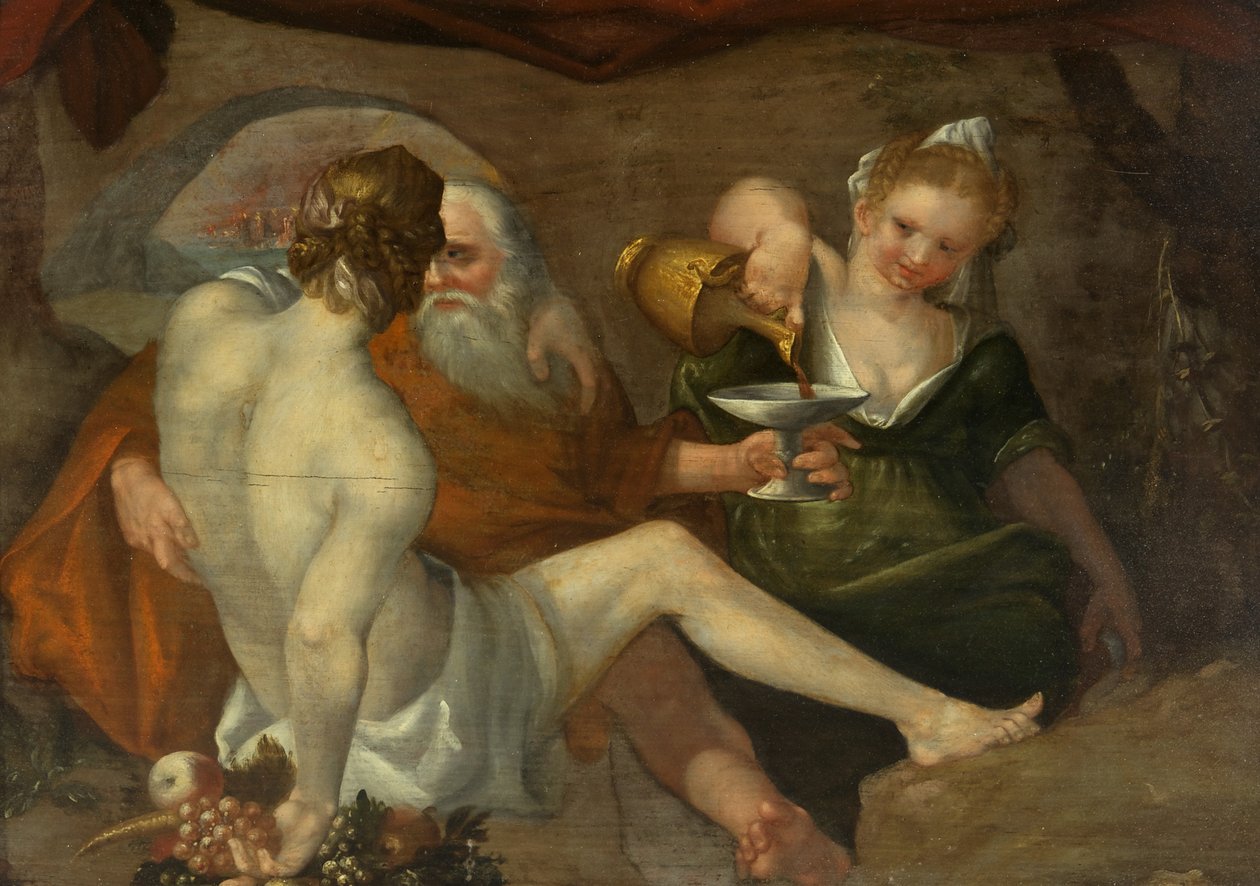 Lot and His Daughters by Adam van Noort