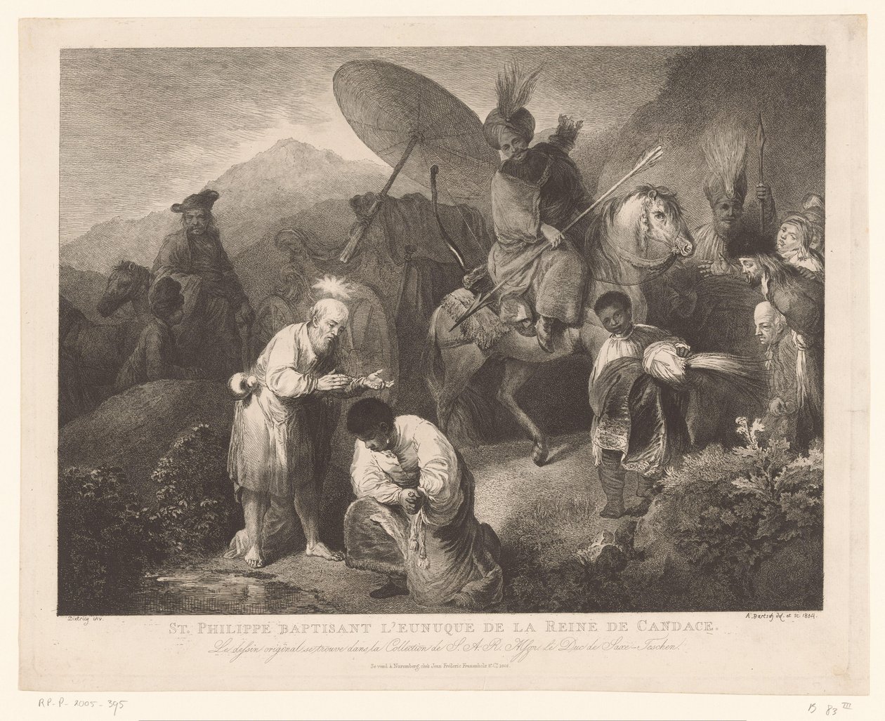 The Baptism of the Eunuch by Philip by Adam von Bartsch