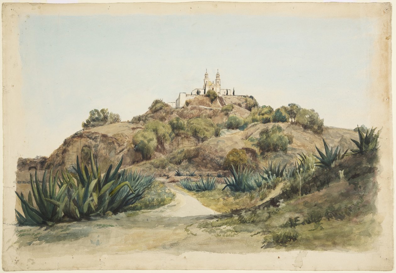Great Pyramid and Church, Cholula by Adela Breton