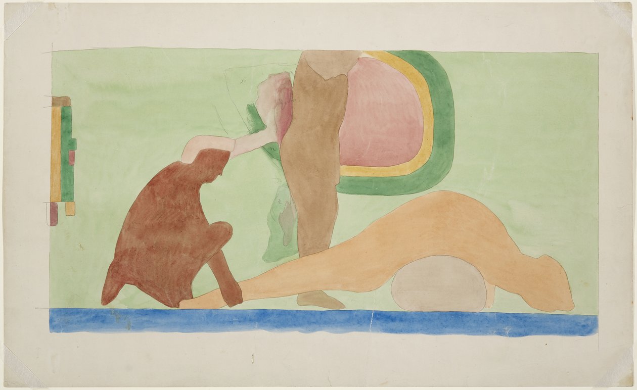 Painting of part of a mural (human sacrifice) Upper Temple Ball Court 