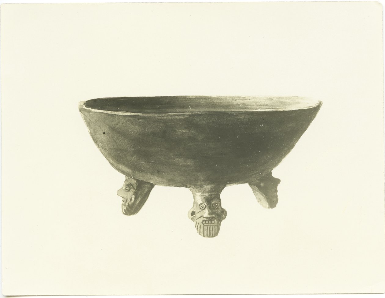 Pot from Patamban, Zahuayo and obsidian flakes Mound of Guadalupe, Etzatlan, Churumuco, Michoacan, Mexico by Adela Breton