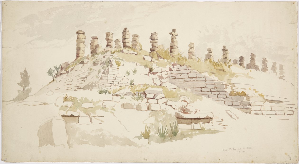Ruins at Ake, Yucatan, Mexico by Adela Breton