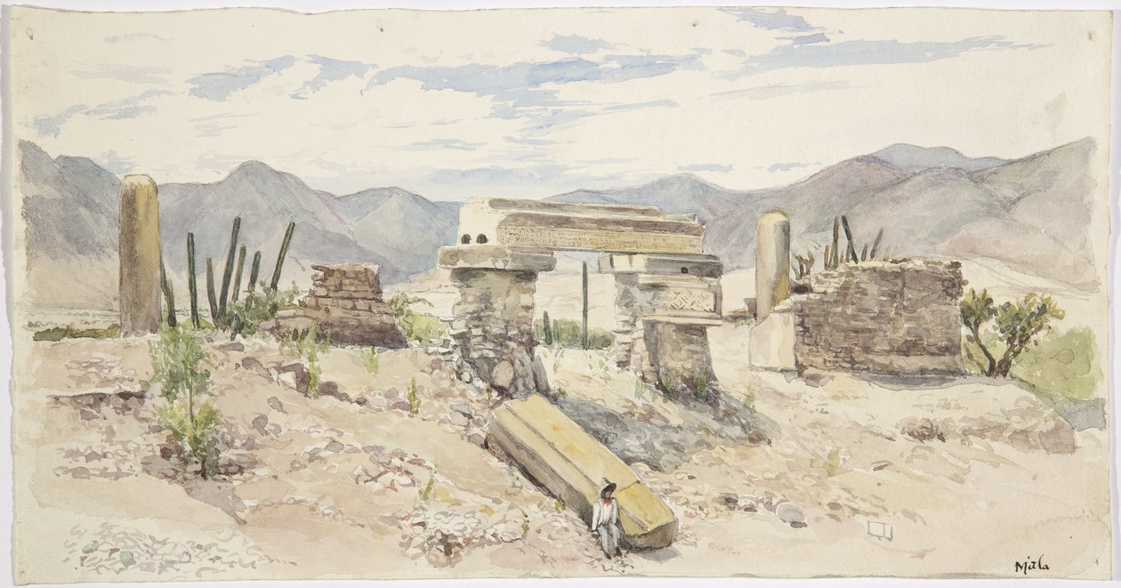 Ruins at Mitla, Oaxaca, Mexico by Adela Breton