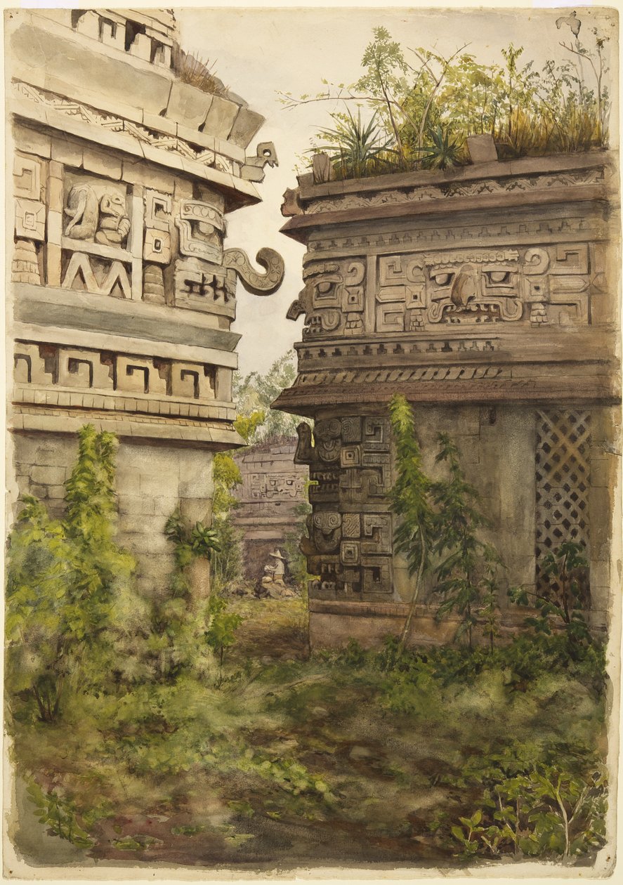 Scene from Chichen Itza, Mexico by Adela Breton